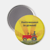 Red oder Green Tractor Retirement Magnet (Vorderseite/Rückseite)