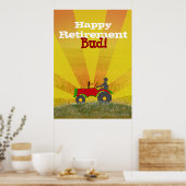 Red oder Green Tractor Retirement Poster (Küche)