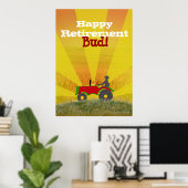 Red oder Green Tractor Retirement Poster (Heimbüro)