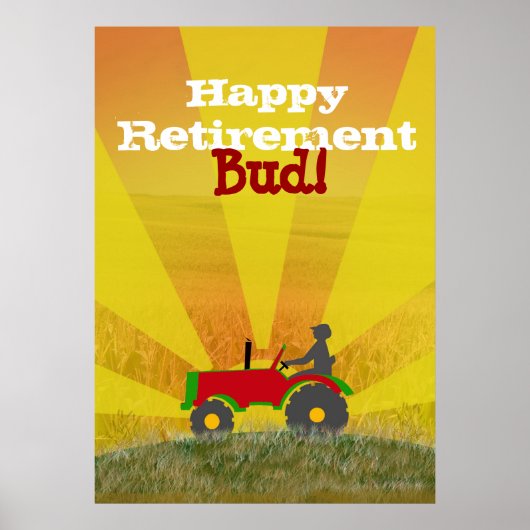 Red oder Green Tractor Retirement Poster (Vorne)