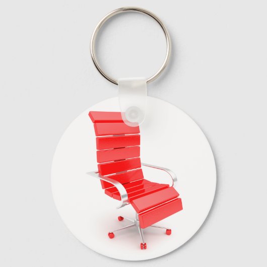 Red Office Chair Keychain Schlüsselanhänger (Vorderseite)