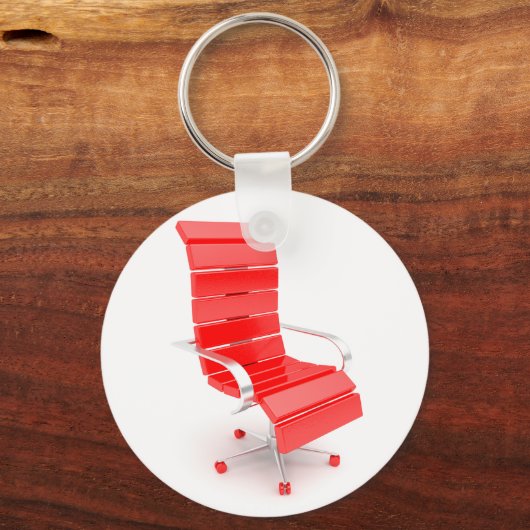 Red Office Chair Keychain Schlüsselanhänger (Vorderseite)