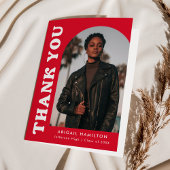 Red Offset Arch 4 Foto Abschluss Dankeskarte