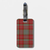 Red Ogilvie Tartan Kariert Luggage Tag Gepäckanhänger (Rückseite vertikal)
