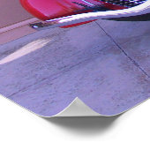 Red Oldtimer Truck Poster (Ecke)