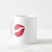 Red Ombre Lipstick Diva Lips Kaffeetasse (Vorderseite Links)