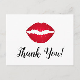 Red Ombre Lipstick Kiss Vielen Dank Postkarte