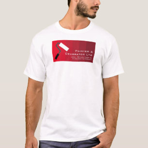 Red Ombre & Paint Roller, Painter & Decorator T-Shirt