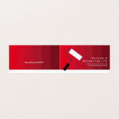 Red Ombre & Paint Roller, Painter & Decorator Visitenkarten (Außenseite Aufgefaltet)