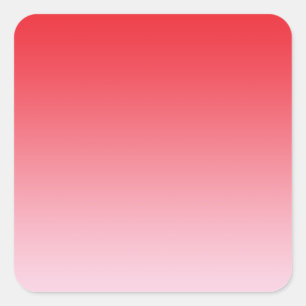 Red Ombre Quadratischer Aufkleber