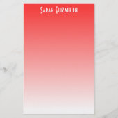 Red Ombre Stationery Briefpapier (Vorderseite)