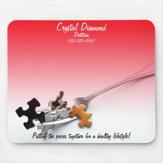 Red Ombre Template für das Health Puzzle Konzept Mousepad (Vorne)