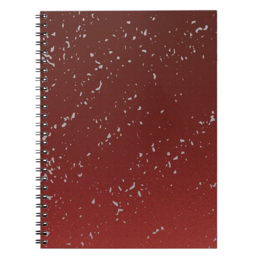 Red Ombre w Grey Specks Notebook Stylish Journal Notizblock (Vorderseite)