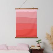 Red Ombre Wandteppich Mit Holzrahmen (Schlafzimmer)