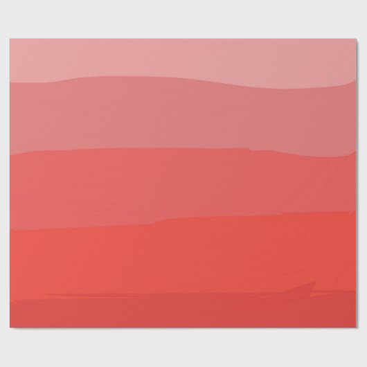 Red Ombre Wrapping Paper Geschenkpapier (Flach)