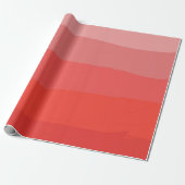 Red Ombre Wrapping Paper Geschenkpapier (Ungerollt)
