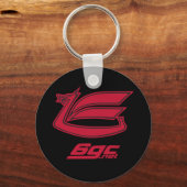 Red on Black Dragon Schlüsselanhänger (Vorderseite)