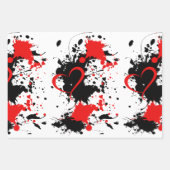 Red on black Geschenkpapier Set (Vorderseite 2)