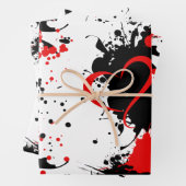 Red on black Geschenkpapier Set (Beispiel)