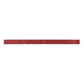 Red on Burgundy Simple Text Merry Christmas Gift Satinband (Vorderseite)