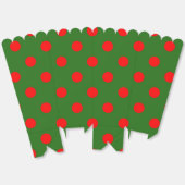 Red On Green Polka Dots Pattern Design  Geschenkschachtel (Ungeklappt)