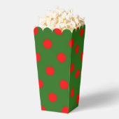 Red On Green Polka Dots Pattern Design  Geschenkschachtel (Geplatzt)