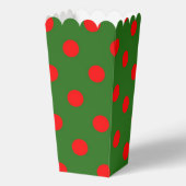 Red On Green Polka Dots Pattern Design  Geschenkschachtel (Vorderseite)