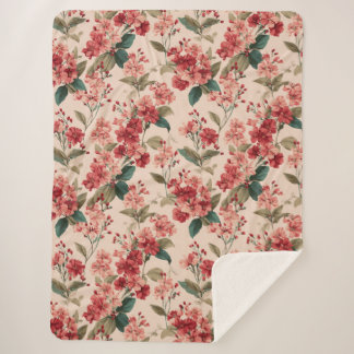 Red on Pink Hibiscus Floral  Sherpadecke