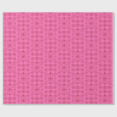 Red on Pink Motif Wrapping Paper Geschenkpapier (Flach)