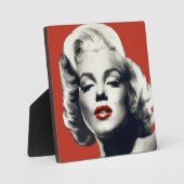 Red on Red Lips Marilyn Fotoplatte (Vorderseite)