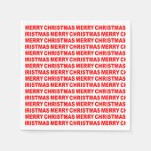 Red on White Christmas Typografy Paper Napkin Serviette (Vorderseite)