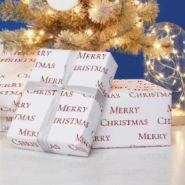 Red on White Frohe Weihnachtsangebot Geschenkpapier