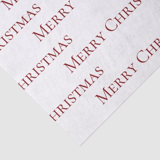 Red on White Frohe Weihnachtsangebot Seidenpapier (Detail)