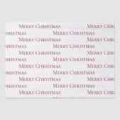 Red on White Frohe Weihnachtsangebot Seidenpapier (Vorderseite)