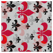 Red on white Lilie Stoff (Nahaufnahme)