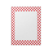 Red on White Polka Dot Notizblock (Rotiert)