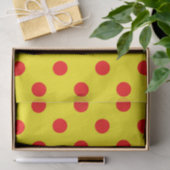 Red On Yellow Polka Dots Pattern Design Seidenpapier (Geschenk)