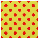 Red On Yellow Polka Dots Pattern Design Stoff (Muster)