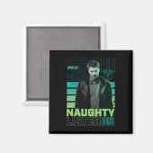 Red One - Naughty Lister Magnet (Vorderseite/Rückseite)