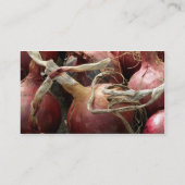 Red Onions Food Business Card Visitenkarte (Rückseite)