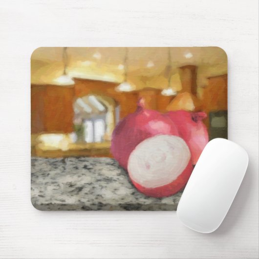 Red Onions Mousepad (Mit Mouse)