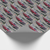 Red Opel Rekord 1900 Geschenkpapier (Ecke)