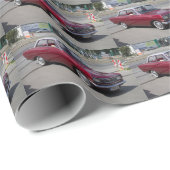 Red Opel Rekord 1900 Geschenkpapier (Rolleneckpunkt)