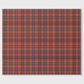 Red-Orange and Black Classic Plaid Geschenkpapier (Flach)