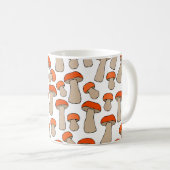 Red Orange Aspen Mushrooms Muster Kaffeetasse (VorderseiteRechts)