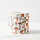 Red Orange Aspen Mushrooms Muster Kaffeetasse (Vorderseite Links)
