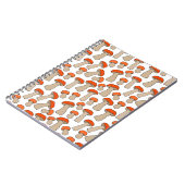 Red Orange Aspen Mushrooms Muster Notizblock (Linke Seite)