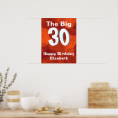 Red Orange Birthday Poster (Küche)