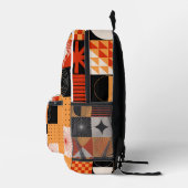 Red Orange Black Geometric Bag Bedruckter Rucksack (Rechts)