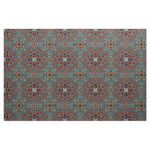 Red Orange Blue Aqua Angesagte Orientalische Kunst Stoff